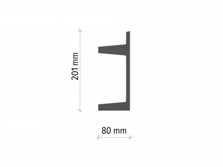 Scafa luminoasa - cornisa din poliuretan,Tesori F, KF722, 8cmx20.1cmx200cm [1]