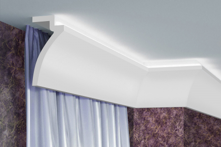 Scafa luminoasa - cornisa masca galerie perdea , din poliuretan,Tesori F, KF801, 12cmx6cmx200cm [2]