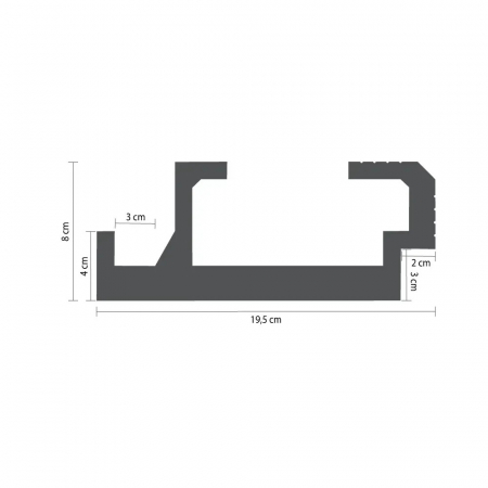 Scafa luminoasa - Tesori D, KD408, 8cm x19.5cm x115cm [3]