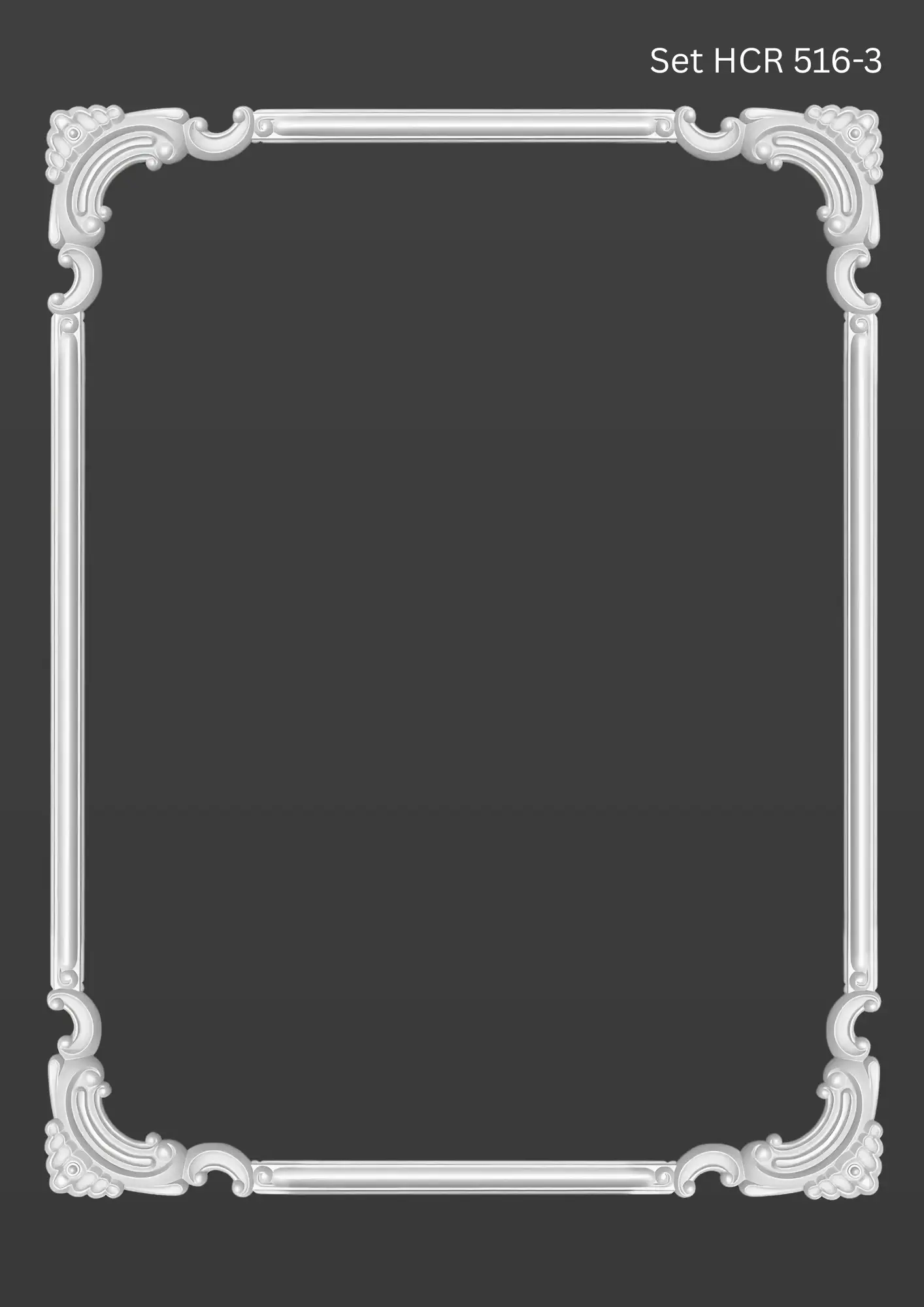 Chenare decorative perete – seturi (kituri) - Set chenar decorativ perete - model HCR 516-3