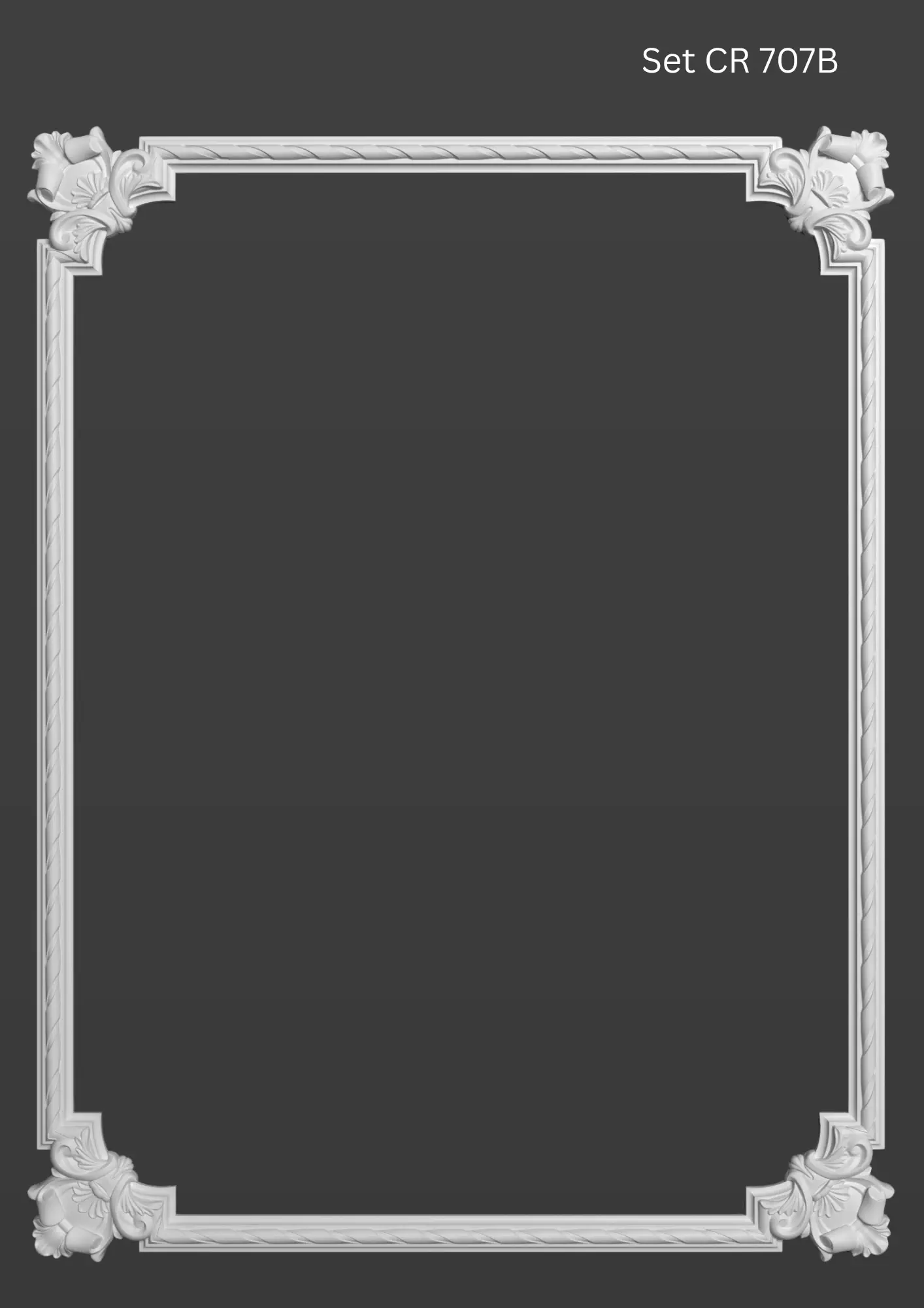 Chenare decorative perete – seturi (kituri) - Set chenar decorativ perete poliuretan premium - model CR707B