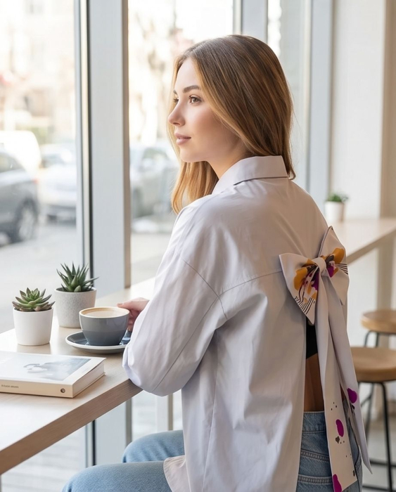 Camasa Flor Soft Gray [4]