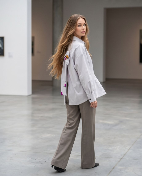 Camasa Flor Soft Gray [3]