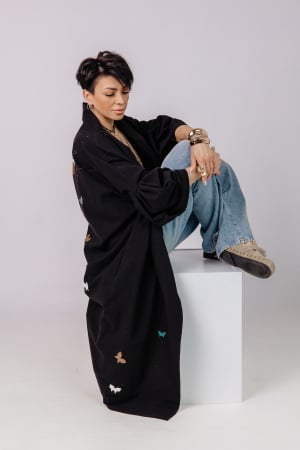 Rochii si Caftane - All Living Nature Deep Black