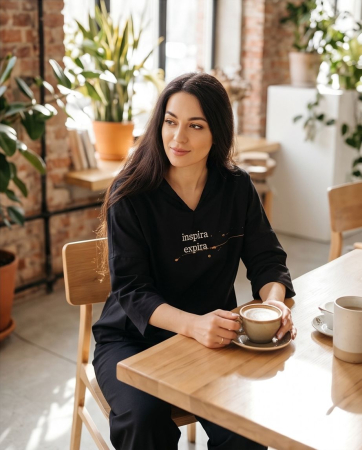 Bluze - Bluza Inspira, Expira Black