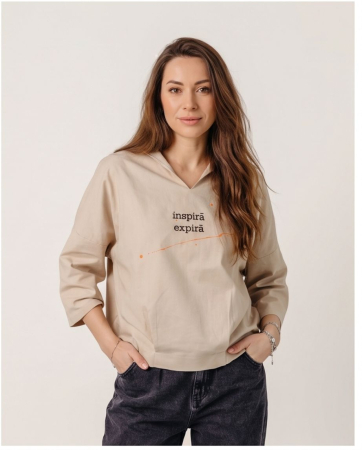 Bluze - Bluza Inspira, Expira Nude