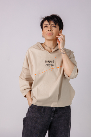 Bluze - Bluza Inspira, Expira Nude