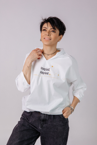 Bluze - Bluza Inspira, Expira White