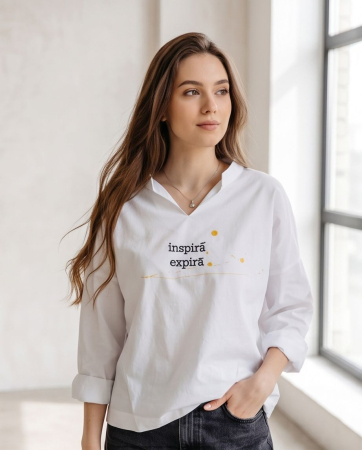 Bluze - Bluza Inspira, Expira White