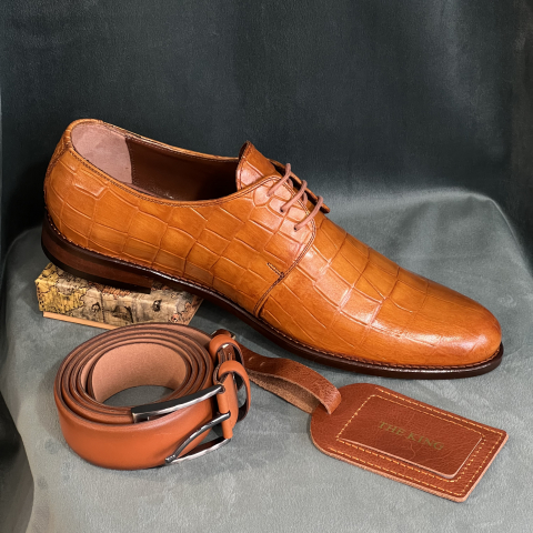Pantofi - Pantofi din piele de crocodil, fabricați manual de Marian Nedelcu