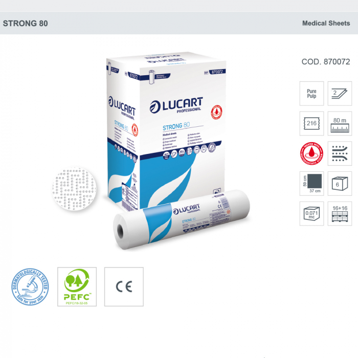 Cearceaf medicinal hartie rola Lucart Strong 80 m [2]