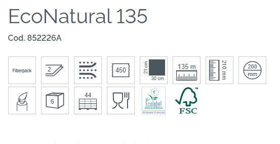 Prosoape din hartie Lucart ECONATURAL 135 JOINT, din fibre de celuloza reciclate [2]