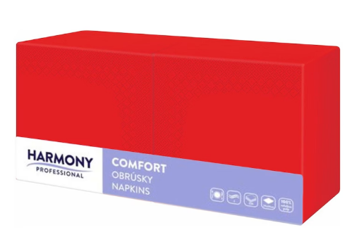 Servetele de masa Harmony Profesional - ROSU, 33x33, 2 straturi, 250 bucati. [1]