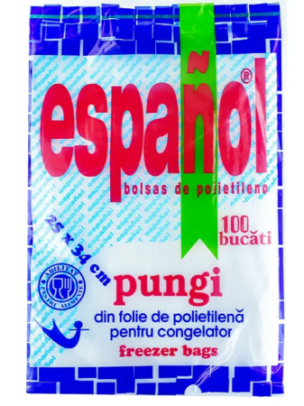 ARTICOLE CURATENIE SI MENAJ - Pungi alimenatare pentru congelator 25*34-100/set