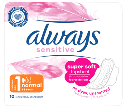 Tampoane si absorbante - Always Sensitive 10 bucati/set