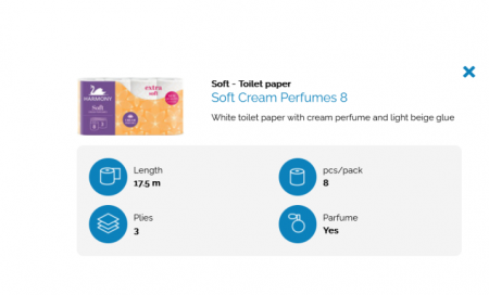 Hartie igienica Harmony Soft Cream Aroma, 3 straturi, 8 role [1]