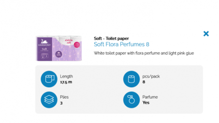 Hartie igienica Harmony Soft Flora Aroma, 3 straturi, 8 role [1]
