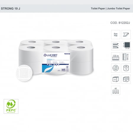 Hartie igienica Jumbo Lucart Strong 19 J, 2 straturi [1]