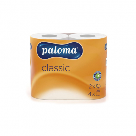 Hartie igienica - Hârtie igienică Paloma Classic, 2 straturi, 4 role