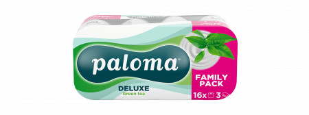 Hartie igienica - Hârtie igienică Paloma Deluxe Green Tea, 3 straturi, 16 role