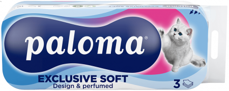 Hartie igienica - Hârtie igienică Paloma Exclusive SOFT, 3 straturi, 10 role