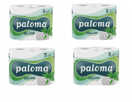 Hartie igienica - Set 4 bucati Hartie Igienica Paloma Green Tea 4/set, 3 straturi