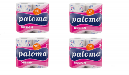 Prosoape din hartie - Pachet 4 seturi prosop hartie Paloma multifun flexicut XL, 3str