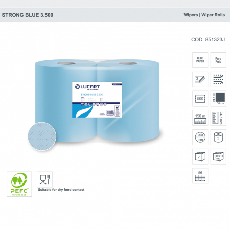 Prosoape hartie Lucart Strong Blue 3.500 [1]