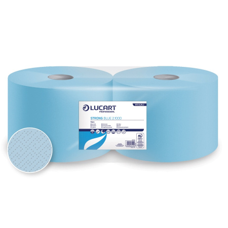 Prosoape din hartie - Prosoape hartie Lucart Strong Blue 2.1000, 2 role, 2 str, 300 m