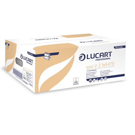 CONSUMABILE DIN HARTIE - Prosoape hartie pliate Easy V2 albe, 20 buc/bax, Lucart