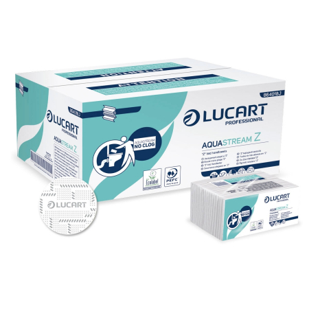 Prosoape din hartie - Prosoape pliate tip Z Lucart Aquastream dizolve