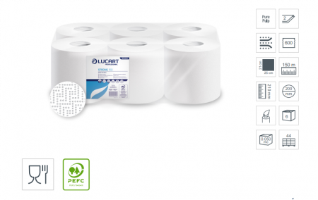 Prosop din hartie, pe rola cu derulare centrala- Strong 150 foi, Joint, LUCART [1]