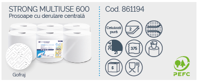 Prosop hartie cu derulare centrala Lucart Multiuse 600, 2 straturi, 78.8m [1]