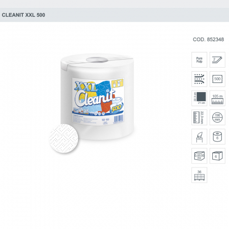 Prosop hartie  Lucart Cleanit XXL, 2 straturi, 500 foi [1]