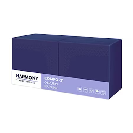 Servetele de masa - Servetele de masa Harmony Profesional - Albastru, 33x33, 2 straturi, 250 bucati.