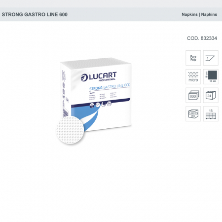 Servetele de masa Lucart Strong Gastro Line, 18x18 cm, 600 bucati [1]
