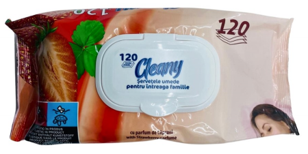 Servetele umede - Servetele umede 120 buc/pachet, Strawbwrry