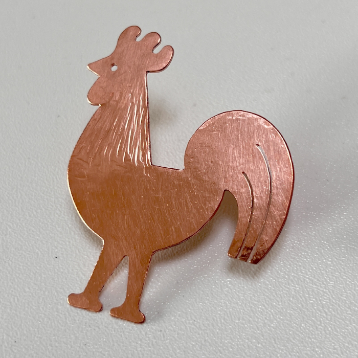 Broșă Cocoș Cupru [1]
