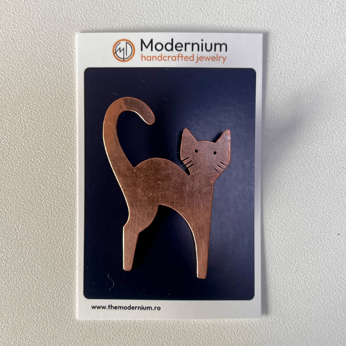 Broșă Pisică Cupru [4]