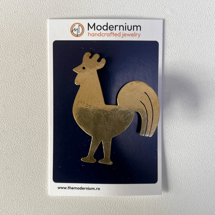 Broșă Cocoș Alamă [4]