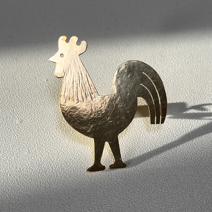 Broșă Cocoș Alamă [3]