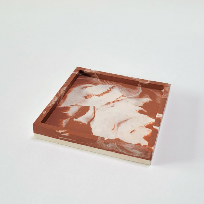 Coaster Suport Pahar Pătrat Marmură Terracotta [2]