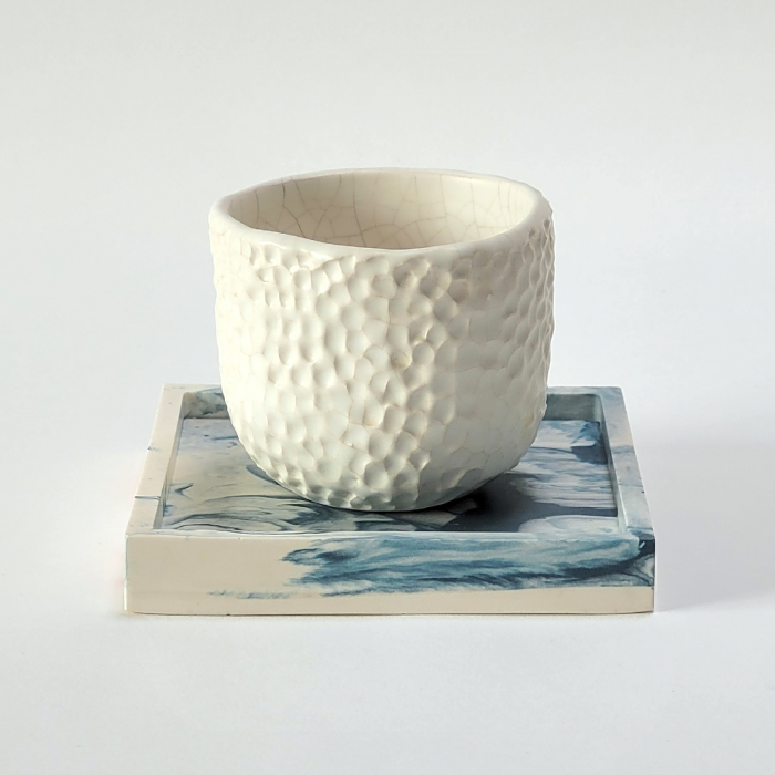 Coaster Suport Pahar Pătrat Marmură Azzurro [3]