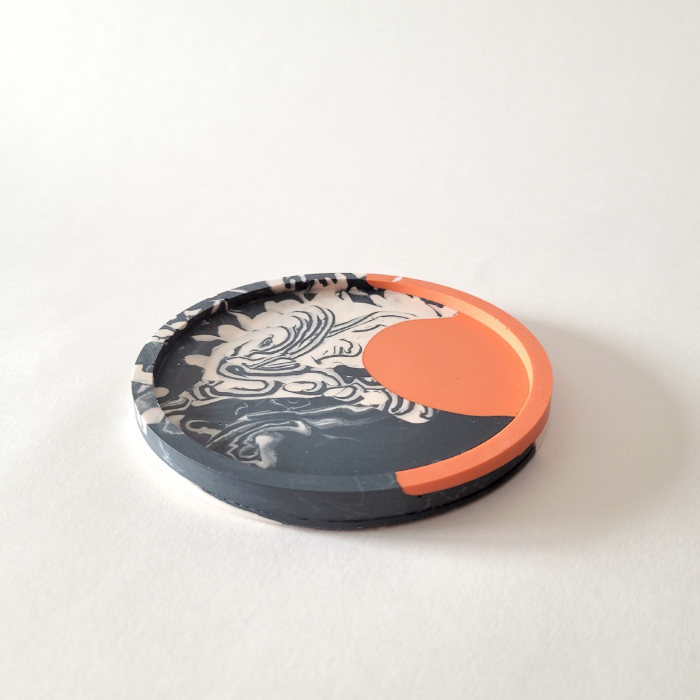 Coaster Suport Pahar Rotund Efect Marmură [2]
