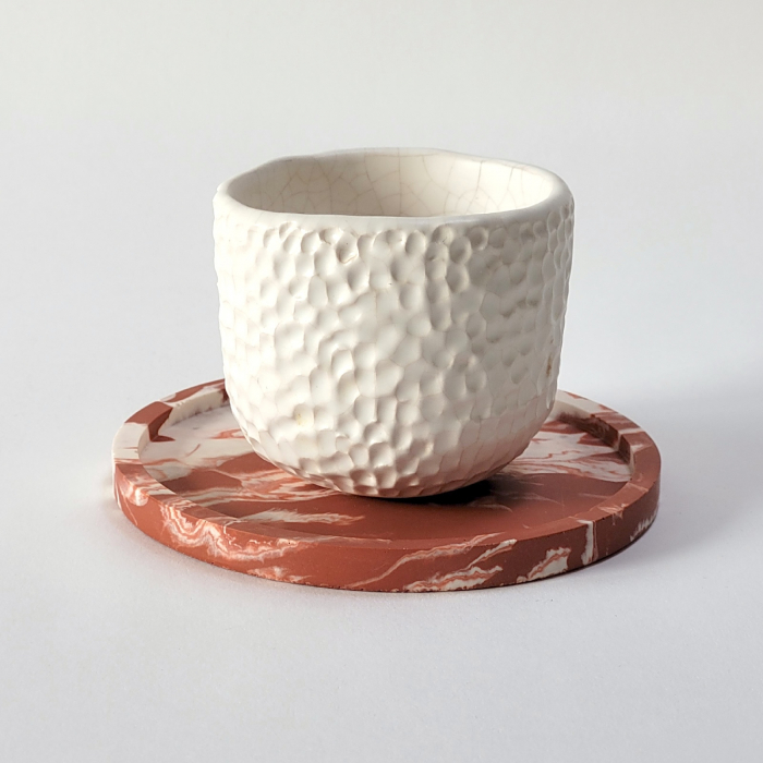 Coaster Suport Pahar Rotund Marmură Terracotta [3]