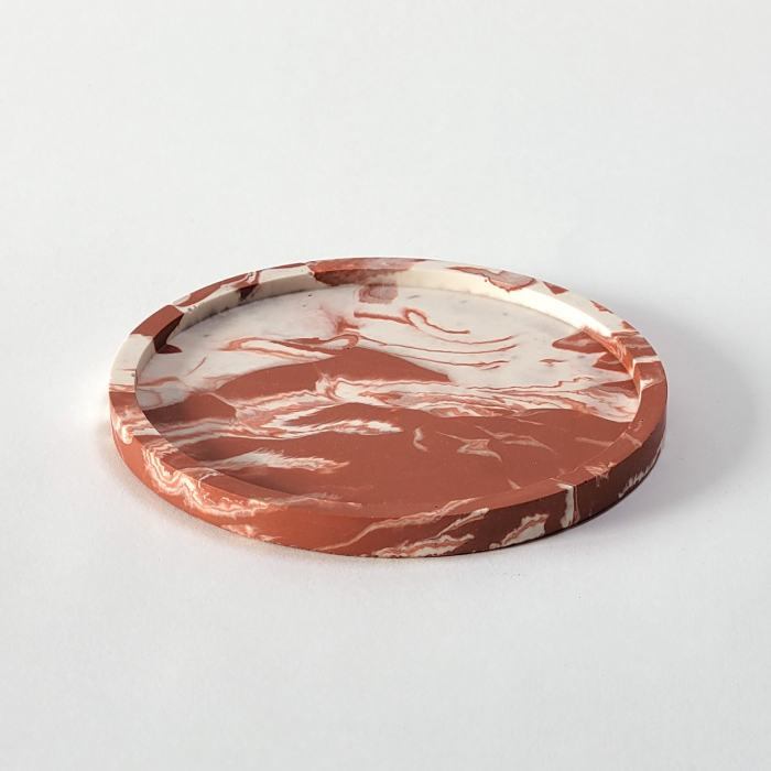 Coaster Suport Pahar Rotund Marmură Terracotta [2]
