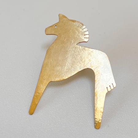 Brose - Brosă din Alamă Căluț