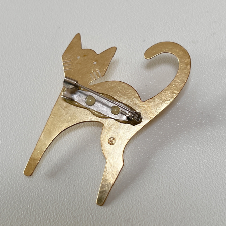 Broșă Pisică Alamă [1]
