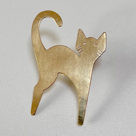 Brose - Broșă Pisică Alamă