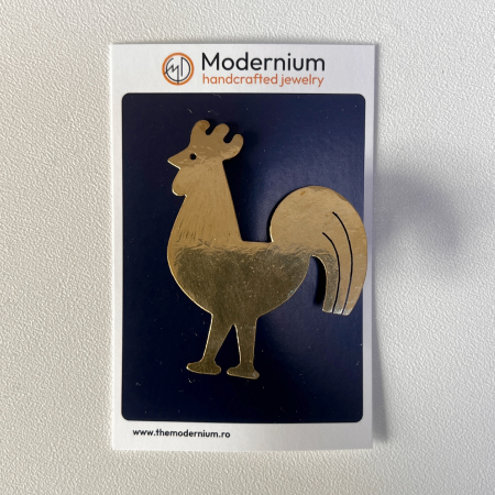 Broșă Cocoș Alamă [3]